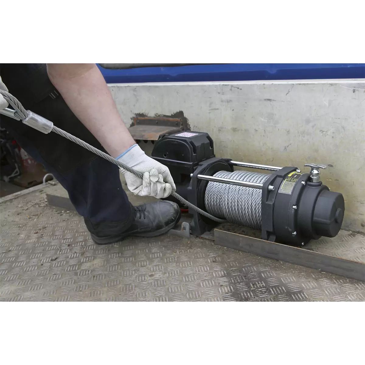 Sealey RW8180 12V Industrial Recovery Winch 8180kg Line Pull
