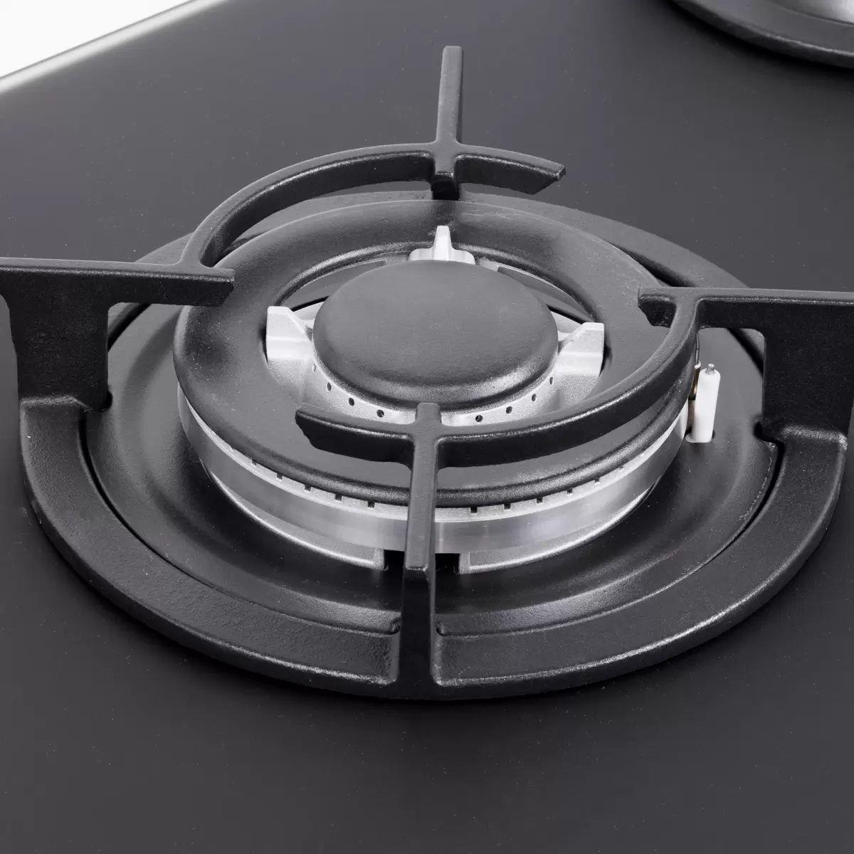 Sealey DH385 Baridi 90cm Gas Hob Matt Black 5 Burners Cast Iron Supports & Auto Ignition 10.4kW/230V