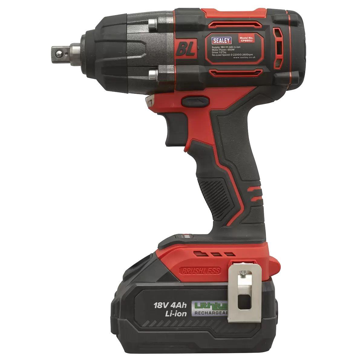 Sealey CP650LI 18V Cordless Brushless Impact Wrench 1/2