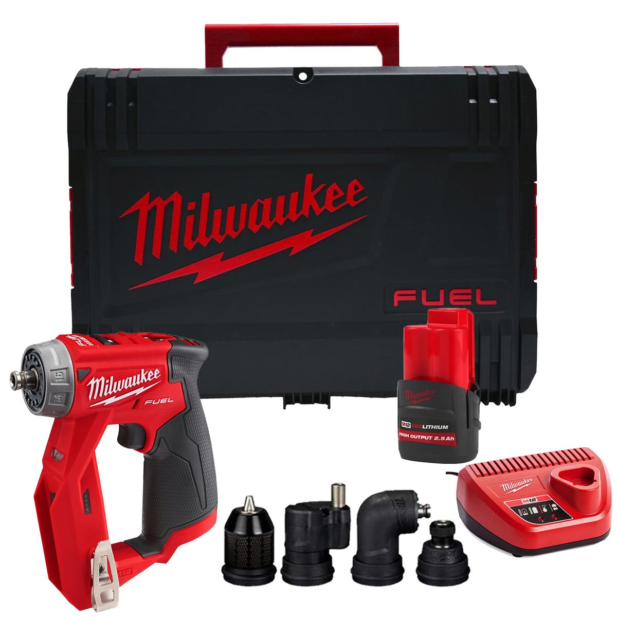 Milwaukee M12FDDXKIT-0X 12V Brushless 4-in-1 Drill Driver with 1 x 2.5Ah Battery Charger & Case