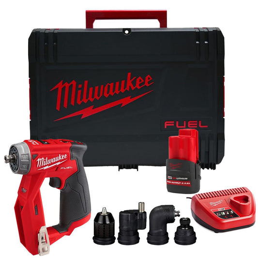 Milwaukee M12FDDXKIT-0X 12V Brushless 4-in-1 Drill Driver with 1 x 2.5Ah Battery Charger & Case
