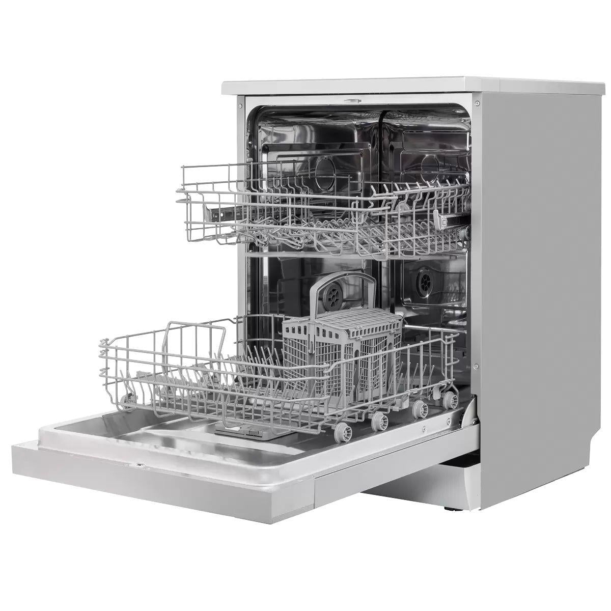 Sealey DH280 Baridi Regular Sized Freestanding Dishwasher 60cm Wide 13 Place Settings Silver 230V
