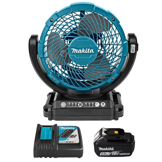Makita DCF102Z 14.4V/18V LXT Portable Fan with 1 x 5.0Ah Battery & Charger