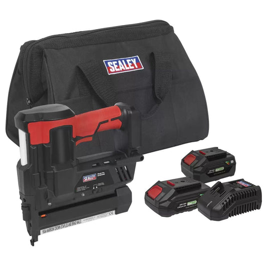 Sealey CP20VNGKIT 20V Cordless Staple 18G Nail Gun Kit with 1 x 2 Battery & Charger in Bag