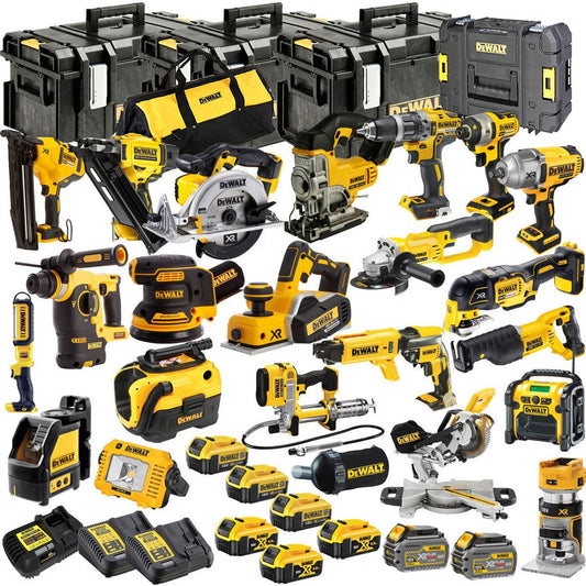 Dewalt DCKT4T22P 18V XR 22 Piece Power Tool Kit with 8 x Battery Charger & TStak Tool Storage