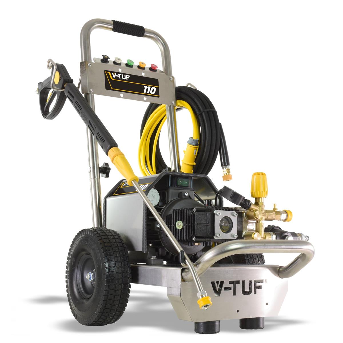 V-TUF VTUF110 12L/min Compact, Industrial, Mobile Electric Site Pressure Washer 1450psi & 100Bar
