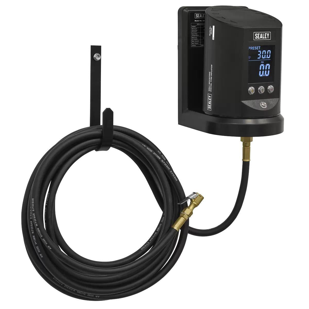 Sealey SA450 Wall Mounting Tyre Inflator Digital 230V/10W