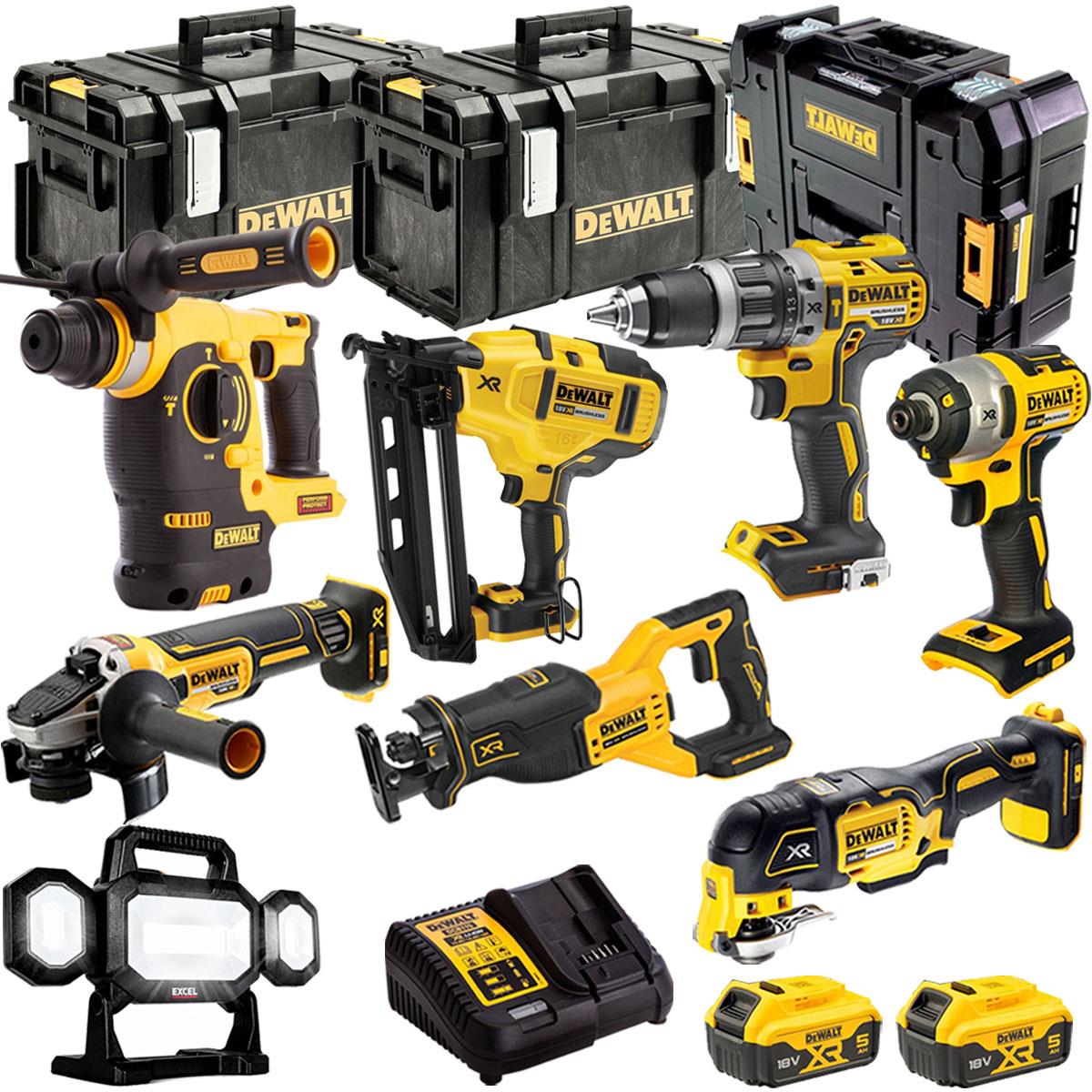 Dewalt 18V 8 Piece Power Tool Kit with 2 x 5.0Ah Batteries T4TKIT-868