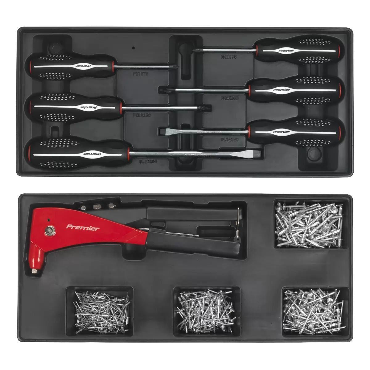 Sealey SPTCCOMBO1 Tool Chest Combination 14 Drawer with Ball Bearing Slides Blue & 1179pc Tool Kit