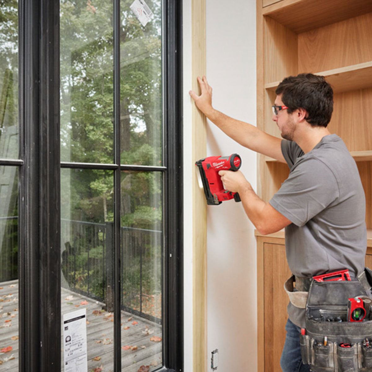 Milwaukee M12FCN18GS-202X 12V Fuel Brushless 18GA Straight Brad Nailer with 2 x 2.0Ah Battery Charger & Case 4933493356