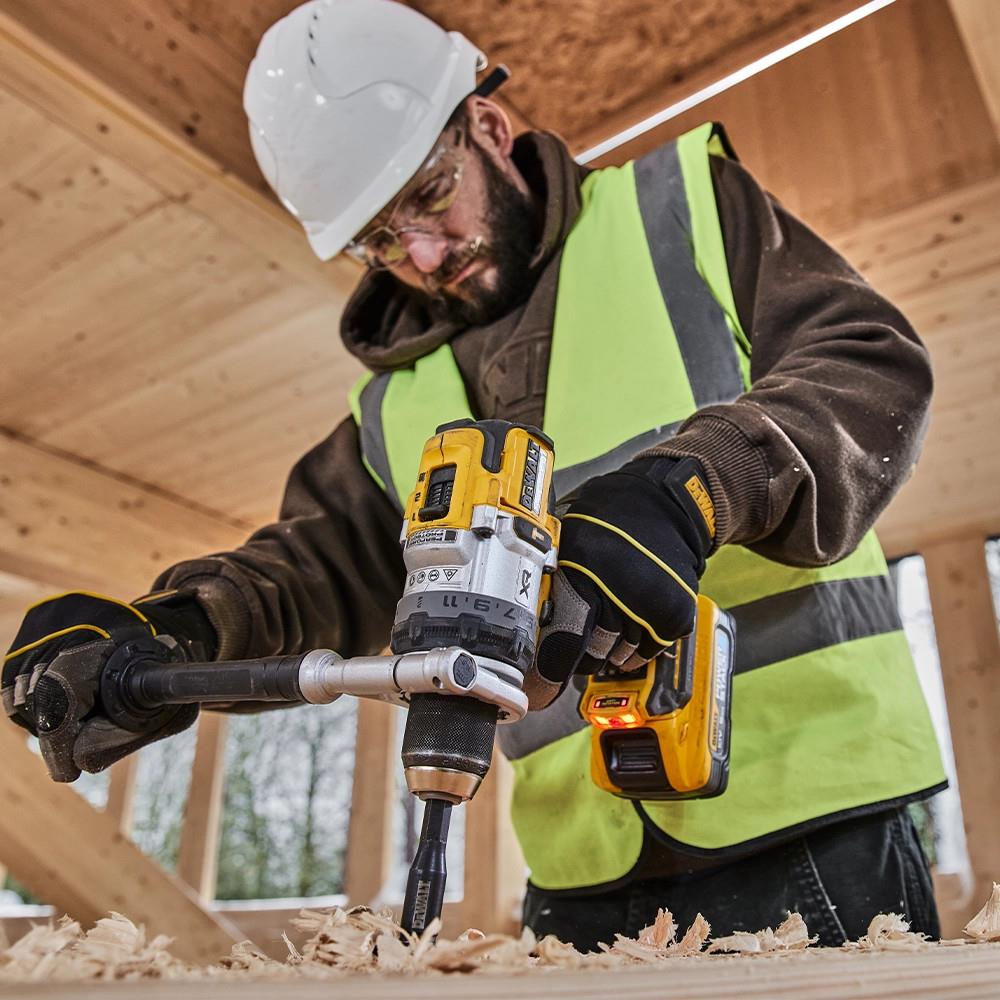 Dewalt DCD1007H2T-GB 18V XR Brushless Combi Drill With 2 x 5.0Ah Powerstack Batteries, Charger & Case