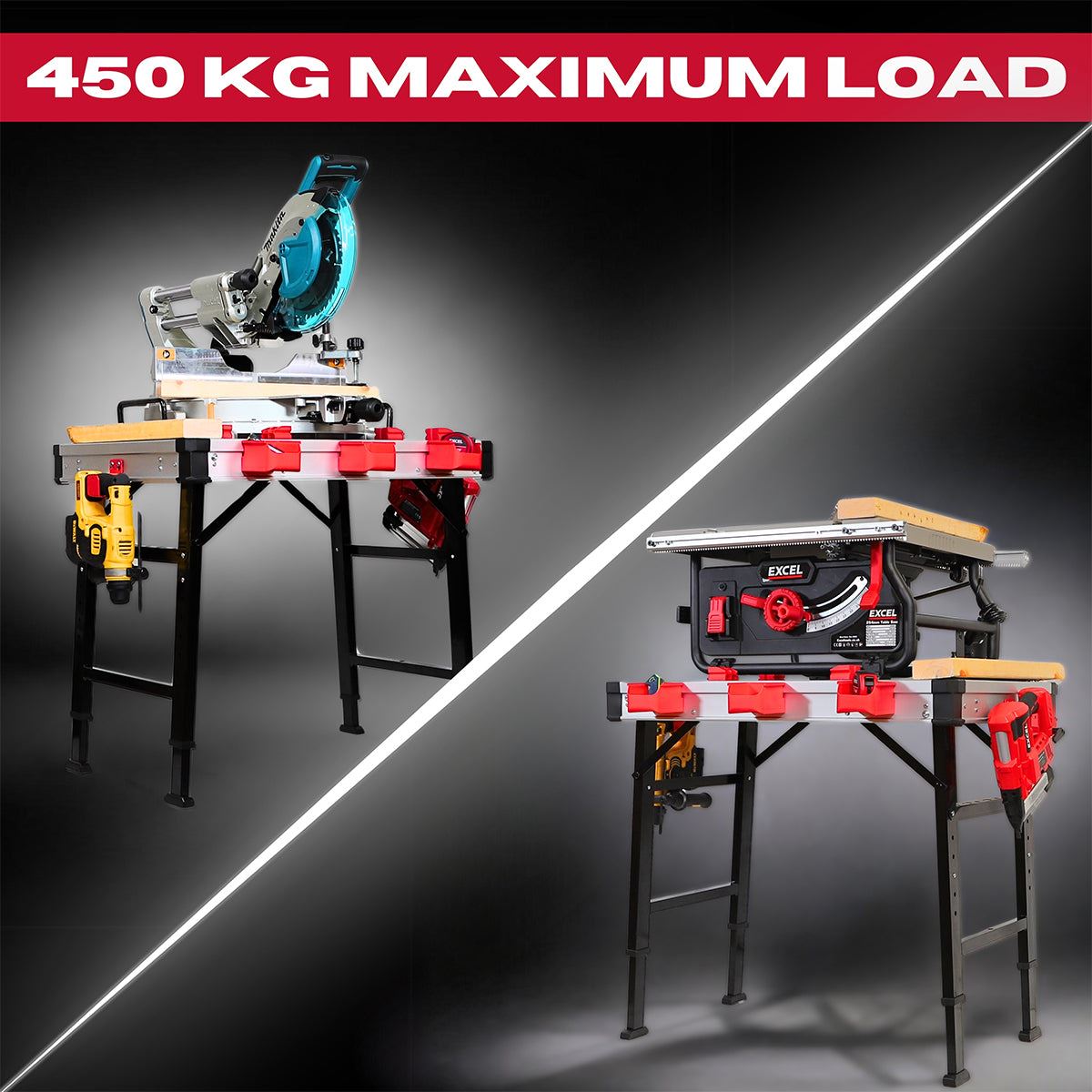 Excel Foldable Workbench Table with Adjustable Height