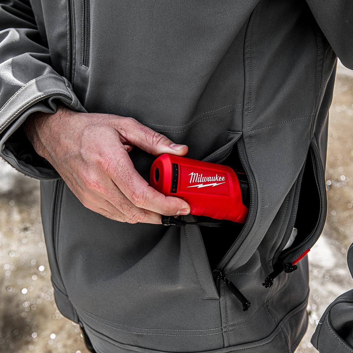 Milwaukee M12HJGREY5-0 M12 12V Heated Work Jacket Grey Size - XXL 4933478976