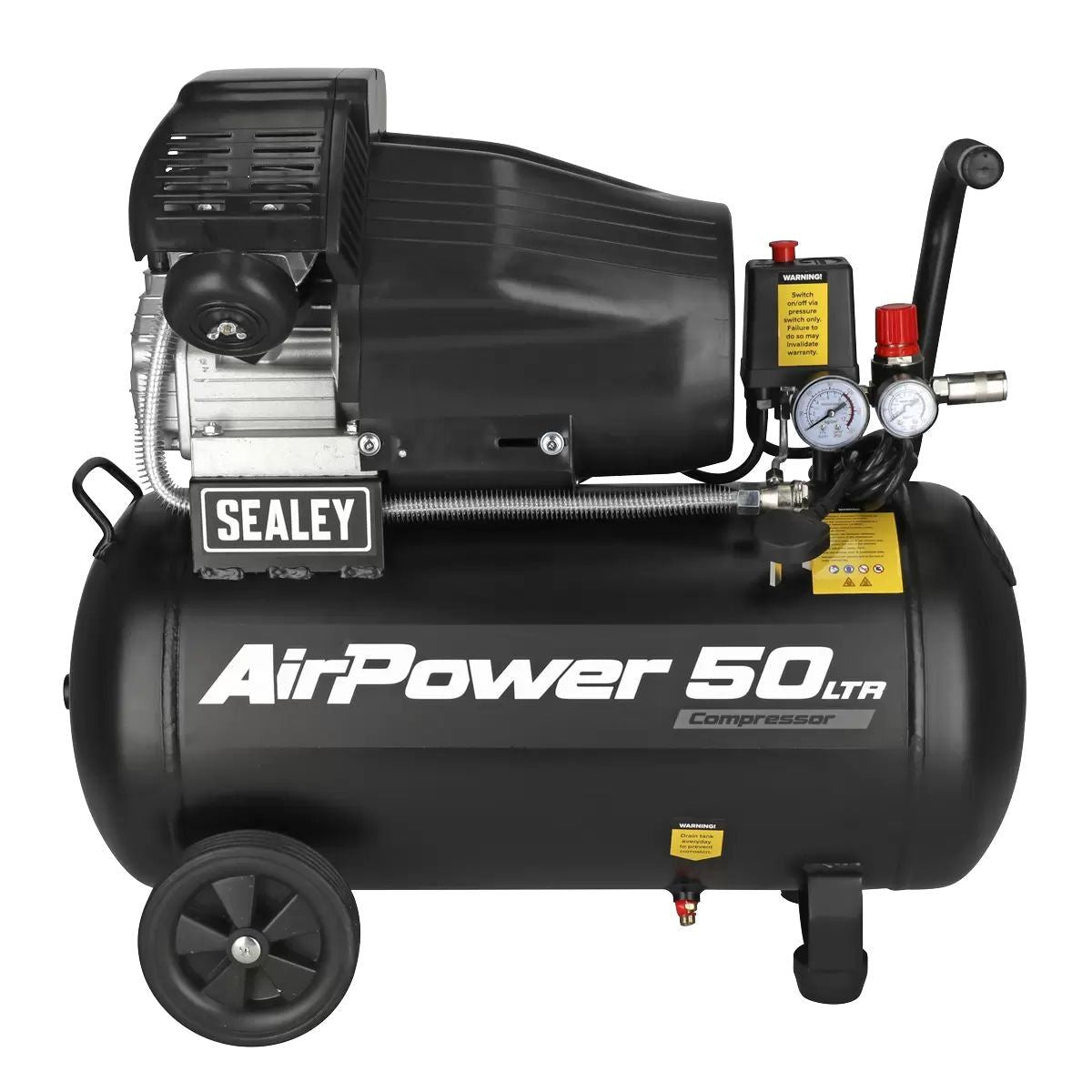 Sealey SAC5030VA Air Compressor 50L V-Twin Direct Drive 3hp/230v