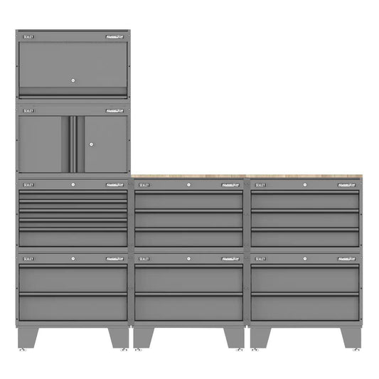 Sealey APMSCCOMBO2 Superline PRO Storage System with Rubber Wood Worktop 2.03m