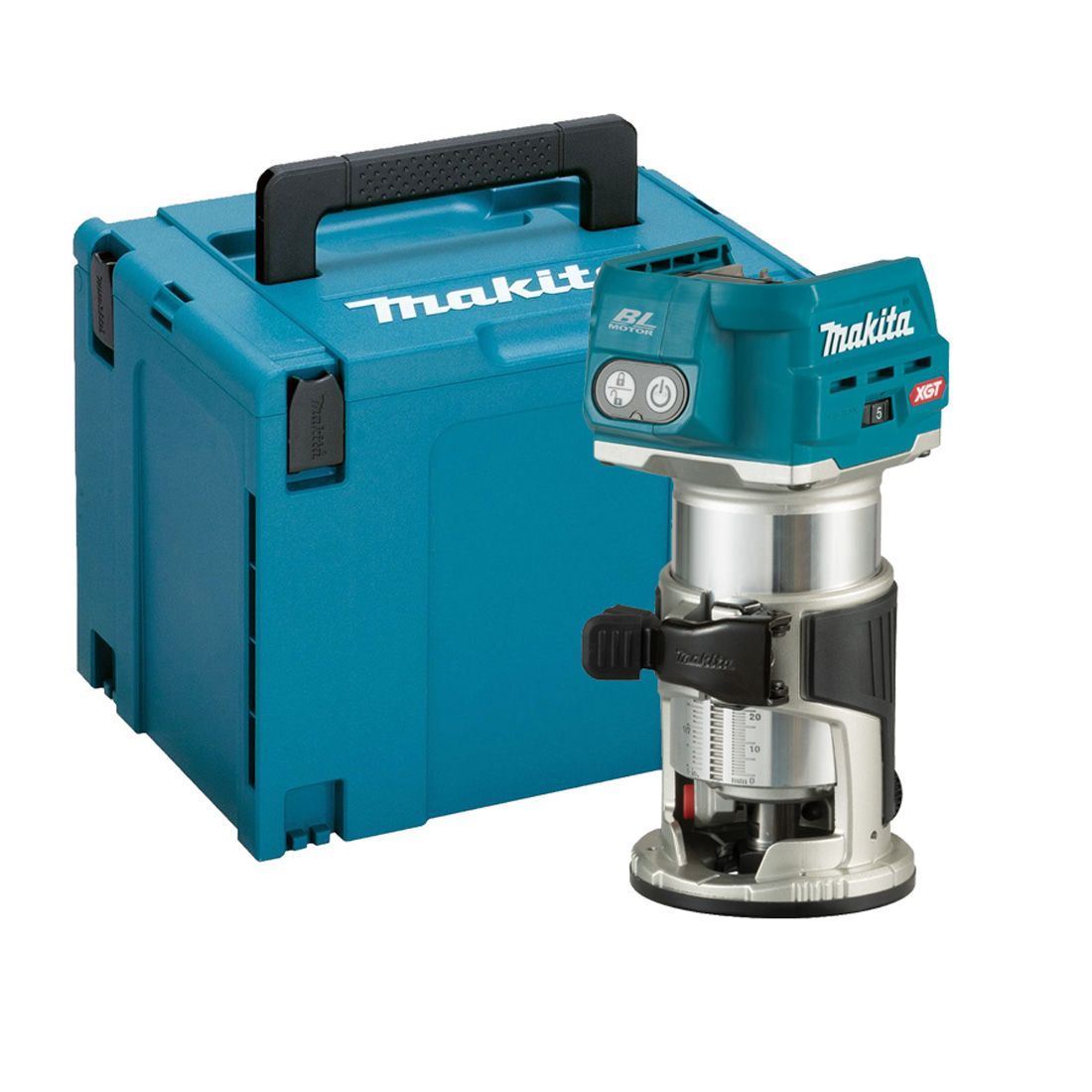 Makita RT001GZ20 40Vmax XGT Li-Ion Brushless Router Trimmer with 1 x 8.0Ah Battery Charger & Case