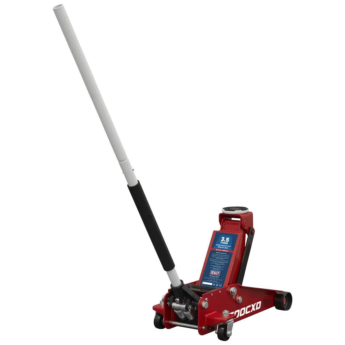 Sealey 3500CXD Trolley Jack with Super Rocket Lift 3.5 Tonne