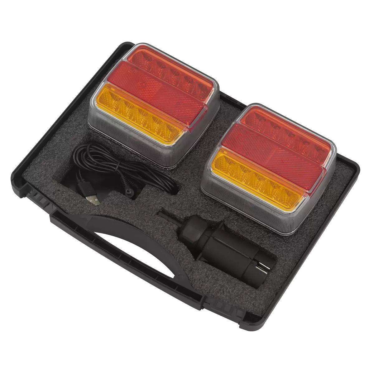 Sealey TB18LEDW Wireless SMD LED Trailer Light Set 2pc