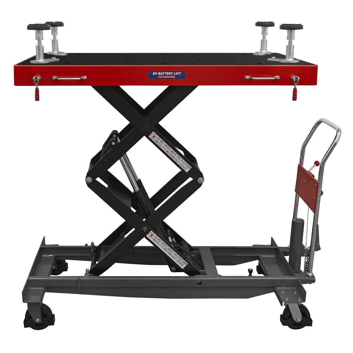 Sealey EVBT1000 EV High Lift EV Battery Lift/Hydraulic Platform Truck 1000kg Capacity