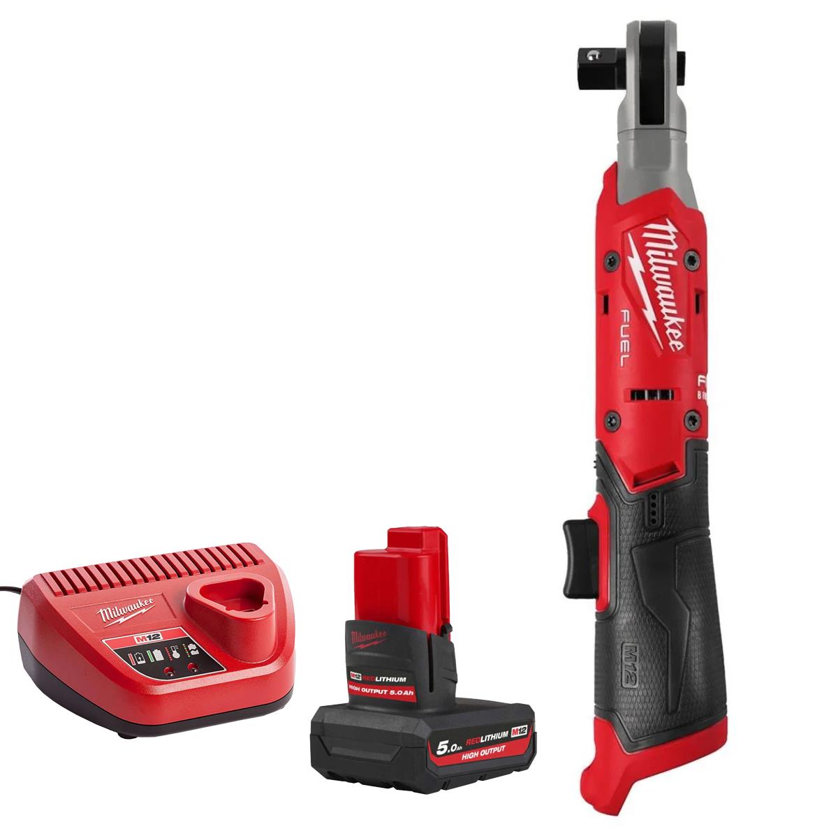 Milwaukee M12FIR12G2-0 12V 1/2in Ratchet With 1 x 5.0Ah Battery & Charger
