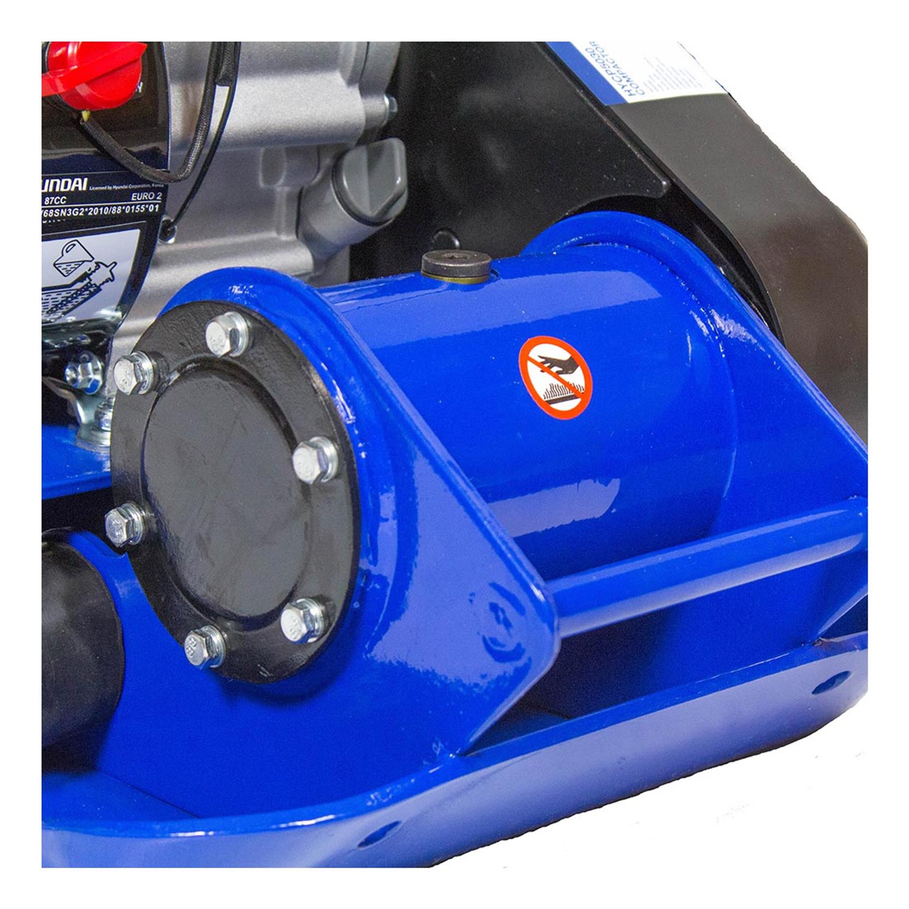 Hyundai HYCP5030 78.5cc Petrol Plate Compactor Wacker Plate with Wheel Kit and Paving Pad