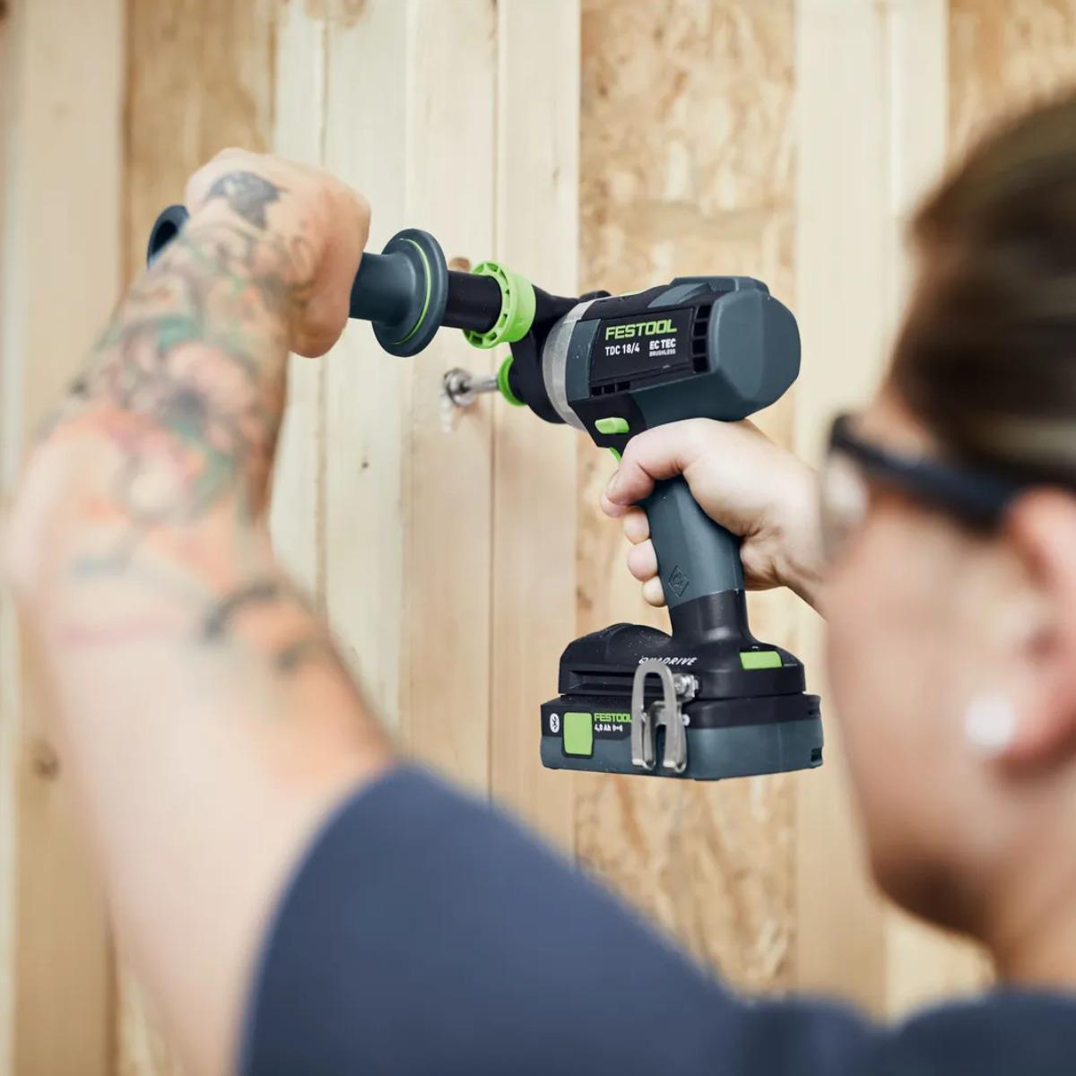 Festool TDC 18/4-Basic QUADRIVE 18V Brushless Drill Driver Body Only In Systainer - 577223