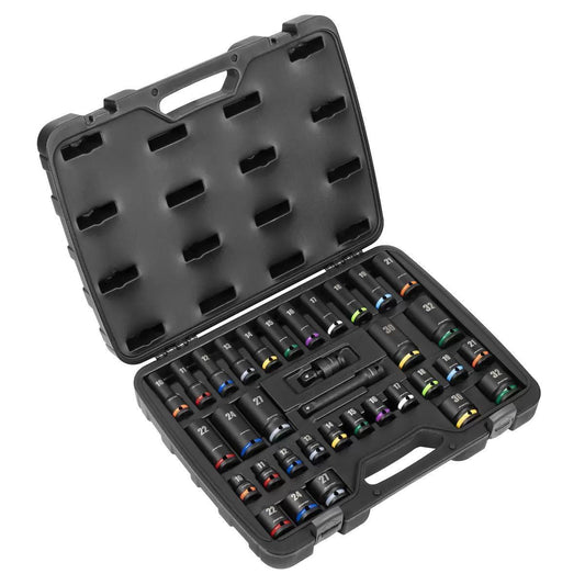 Sealey AK5635M Impact Socket Set 1/2"Sq Drive 34pc