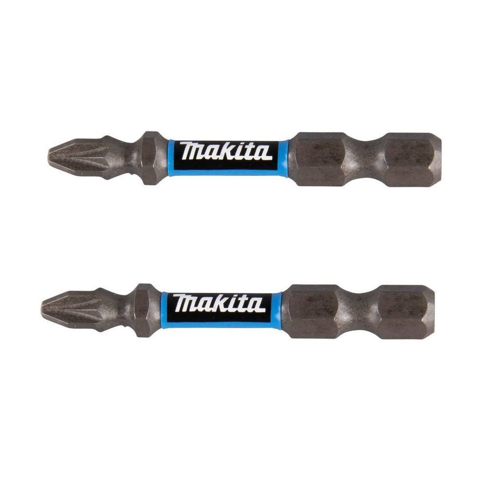 Makita E-03305 PZ2 x 50mm Impact Premier Double Torsion Screwdriver Bits Pack of 2
