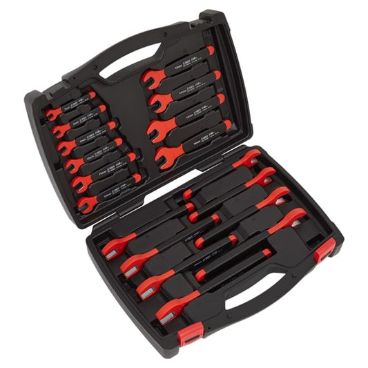 Sealey AK63172 VDE Approved Insulated Open End Spanner Set 18pc
