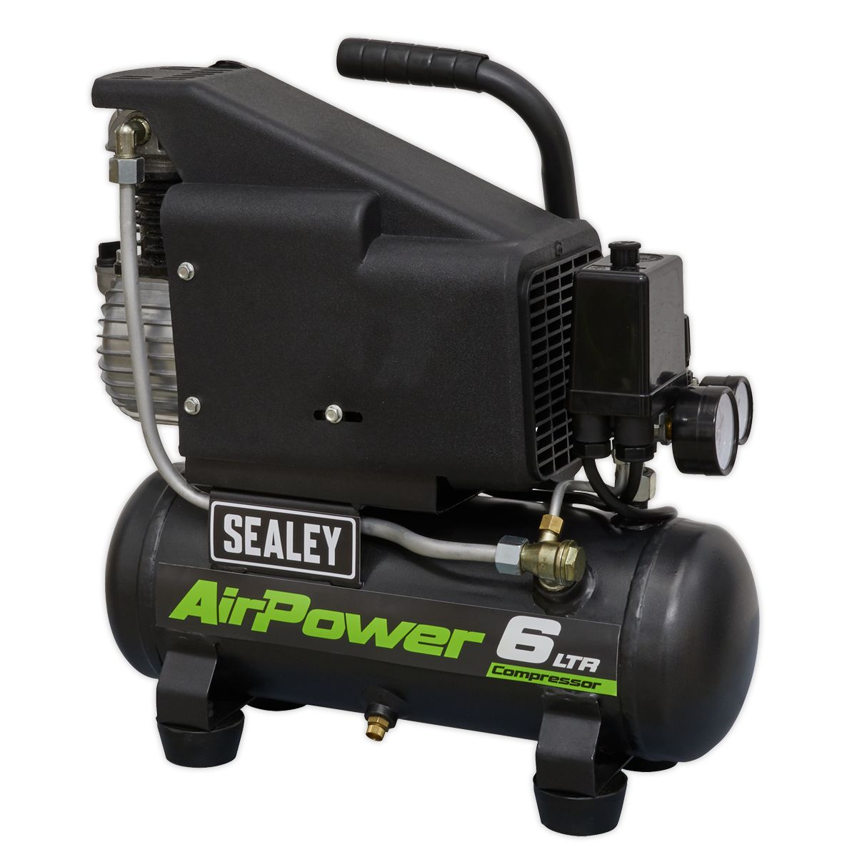 Sealey SAC0610EKIT Air Nail/Staple Gun Kit including Air Compressor 230V