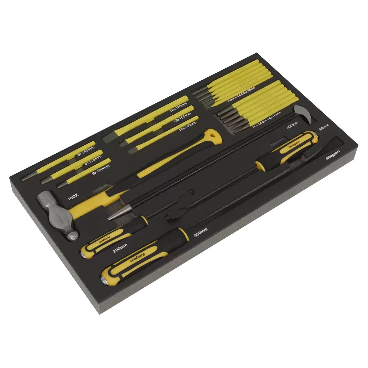 Sealey AP35TBCOMBO Tool Chest Combo 16 Drawer Black/Grey 468pc Tool Kit