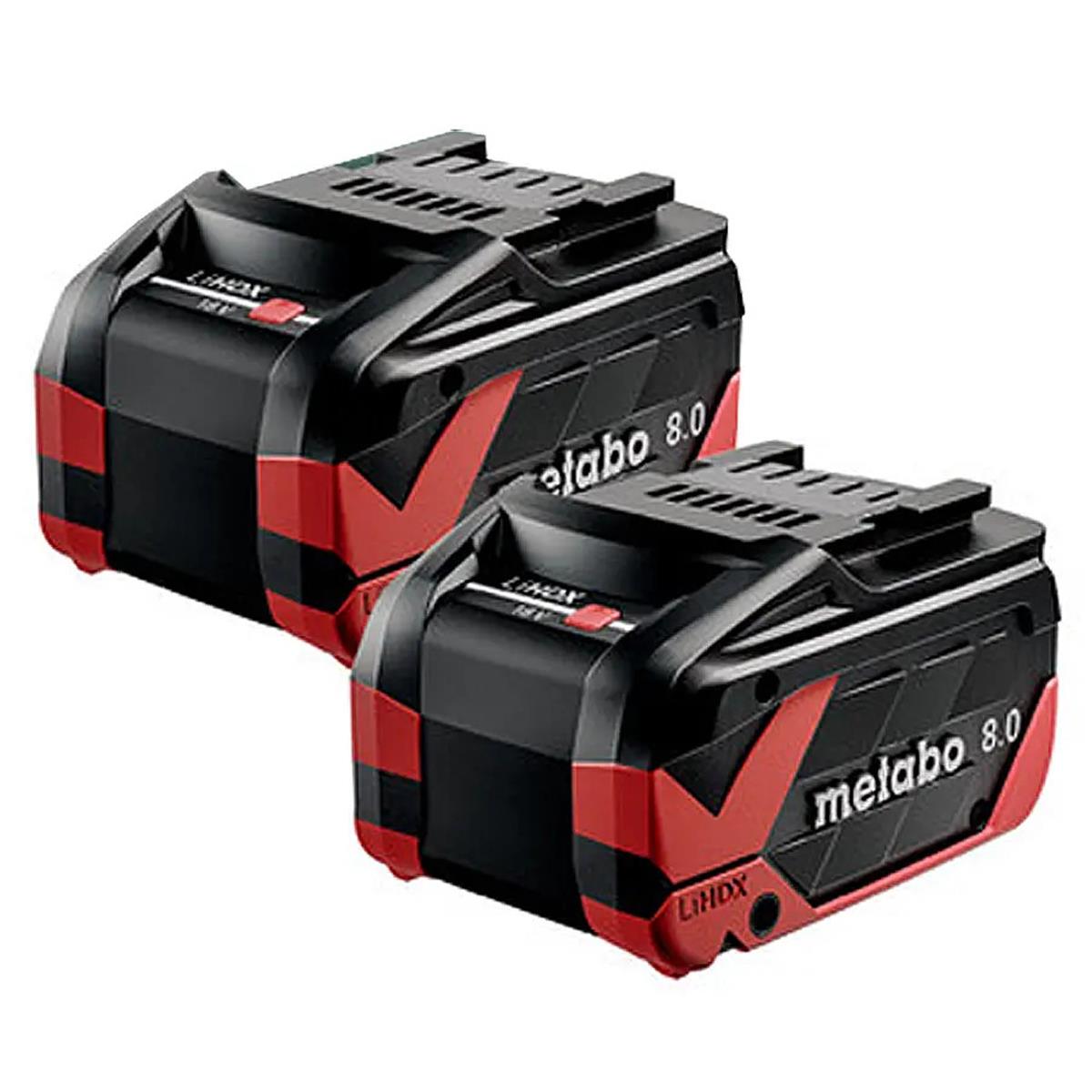 Metabo Basic Set 2 x 8.0Ah LiHDX Tabless Battery with ASC290 Charger & Metabox 145
