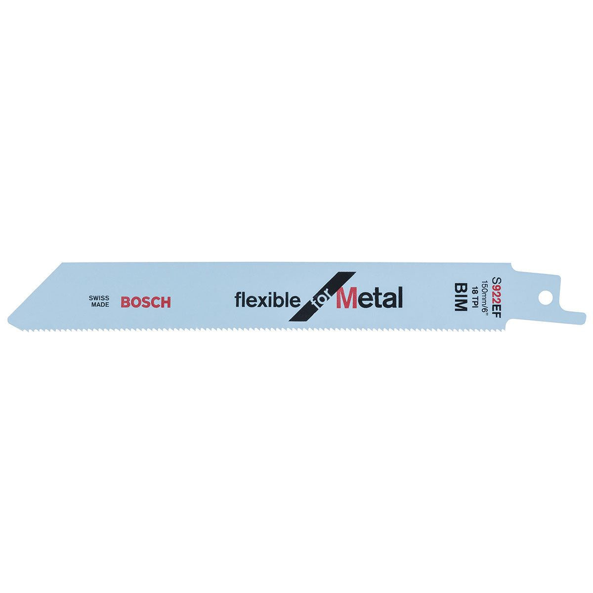 Bosch S922EF Reciprocating Saw Blades For Metal Pack of 5 - 2608656015