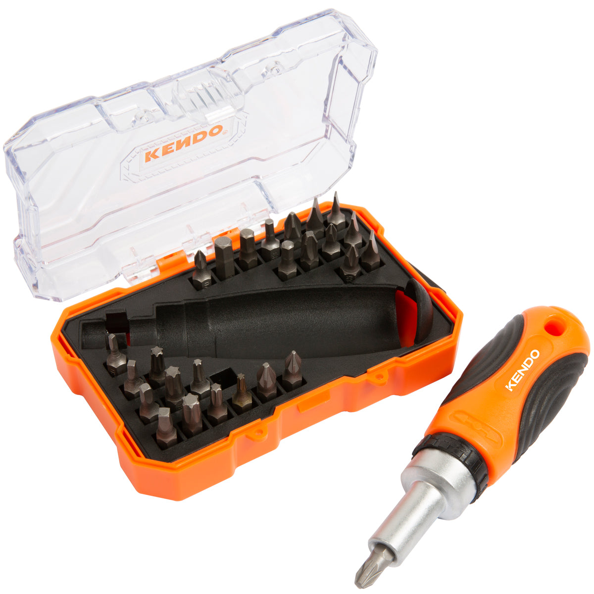 Kendo Ratchet Screwdriver Bits Set 27 piece