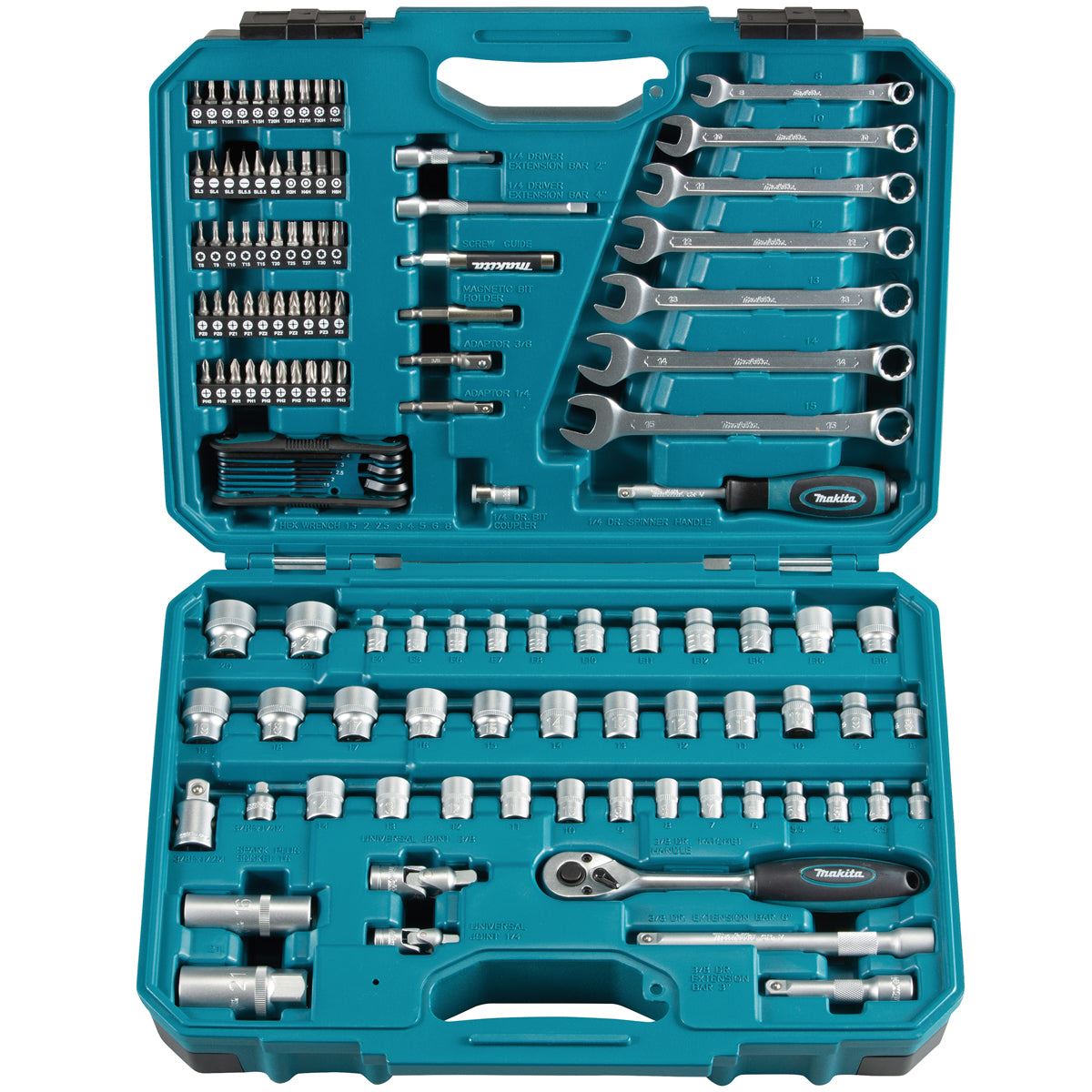 Makita E-06616 Hand Tool & Screw Bit Set of 120 Piece