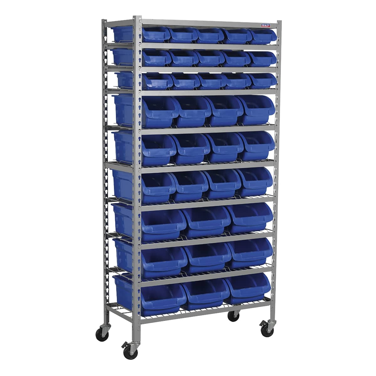 Sealey TPS36 Mobile Bin Storage System 36 Bins