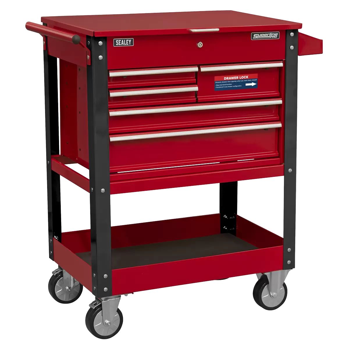 Sealey AP890M Mobile Tool & Parts Trolley with 5 Drawers