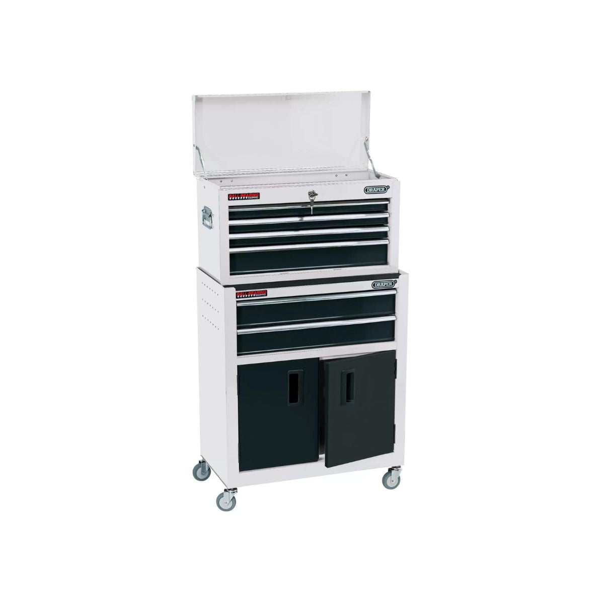 Draper RCTC6/W Combined Roller Cabinet and Tool Chest 6 Drawer White 19576