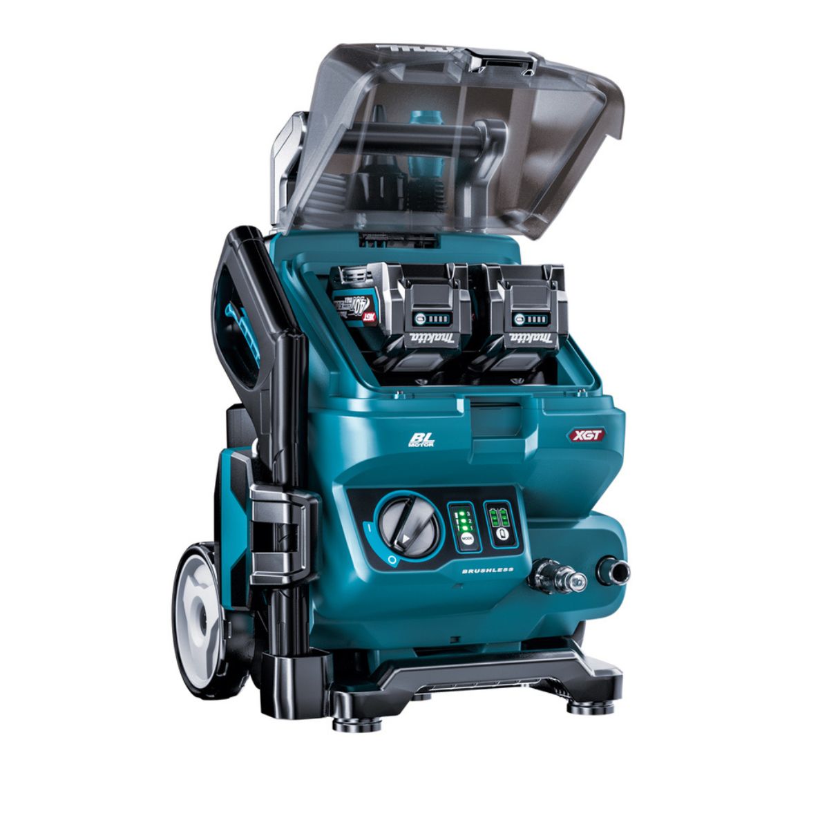 Makita HW001GT201 40V Max Brushless Pressure Washer With 2 x 5.0Ah Batteries & Charger