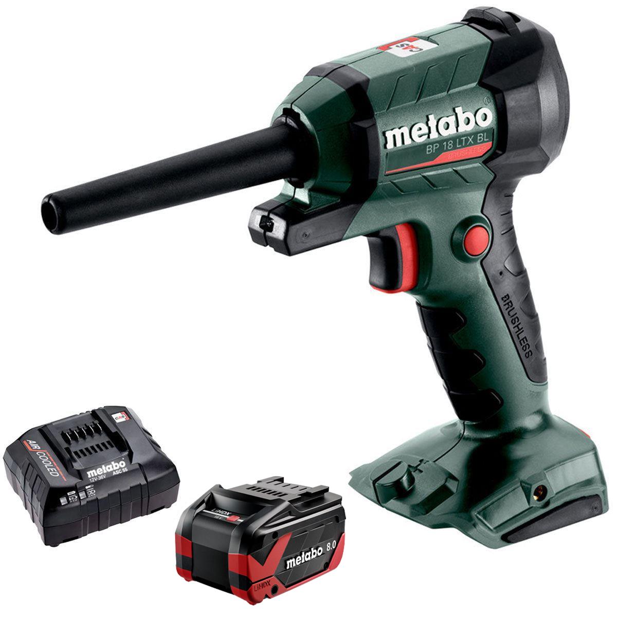 Metabo BP 18 LTX BL 18V Brushless Blower with 1 x 8.0Ah Battery & Charger