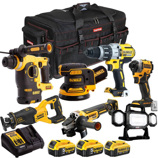 Dewalt 18V 7 Piece Combo Kit with 3 x Batteries & Charger T4TKIT-2207