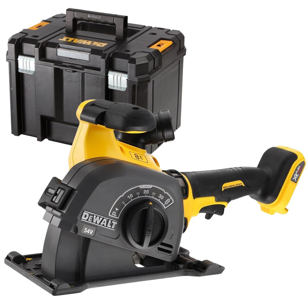Dewalt DCG200NT-XJ 54V XR Flexvolt Brushless Wall Chaser With 1 x 9.0/3.0Ah Battery Charger & Case
