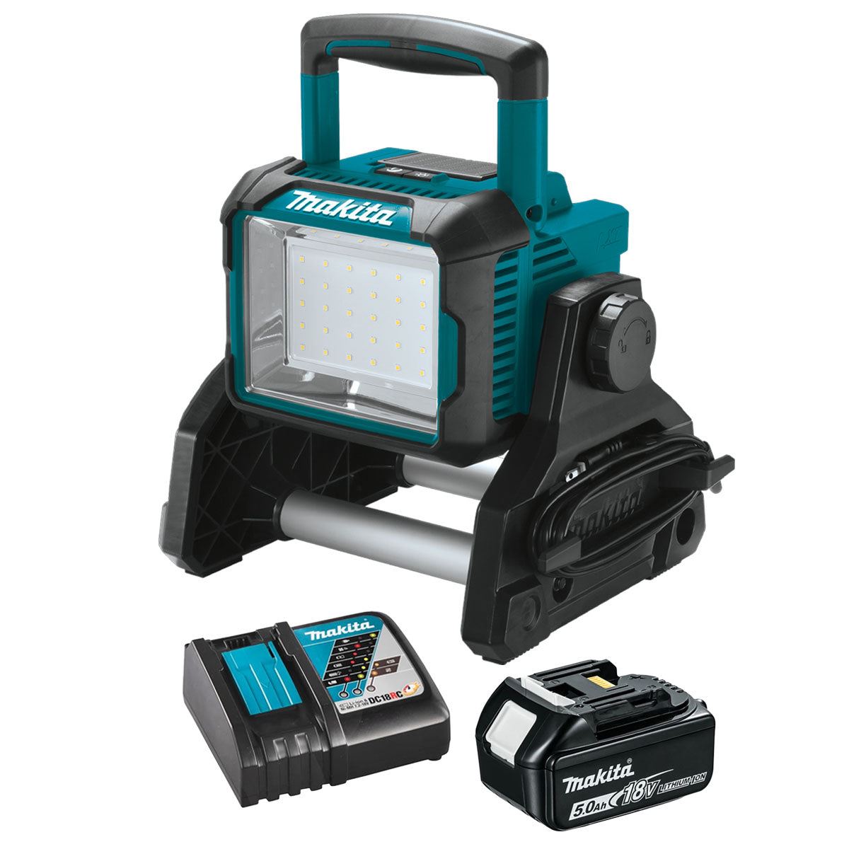 Makita DML811/2 14.4V - 18V LXT Li-ion Cordless LED Worklight with 1 x 5.0Ah Battery & Charger