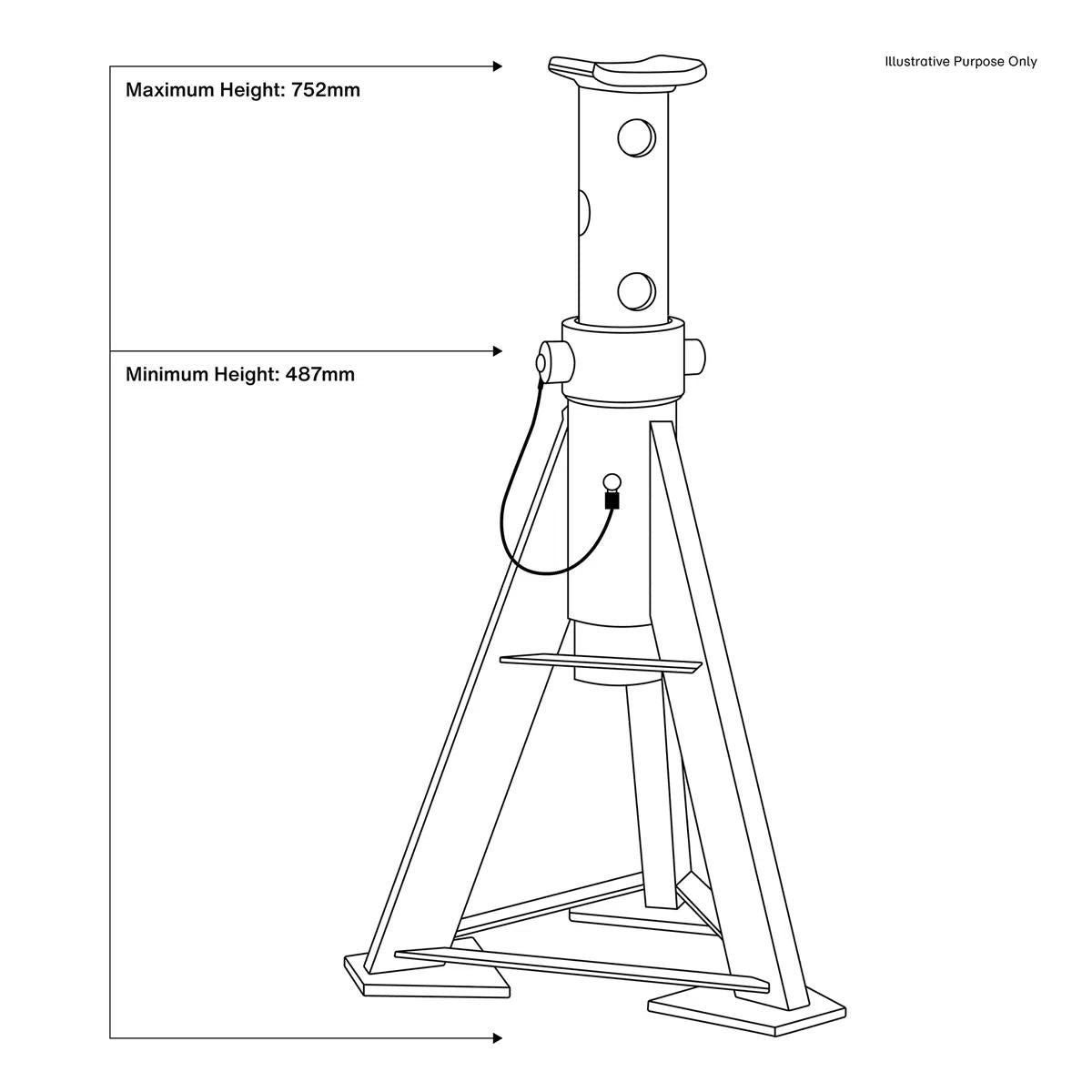 Sealey AS12 Axle Stands (Pair) 12 Tonne Capacity per Stand