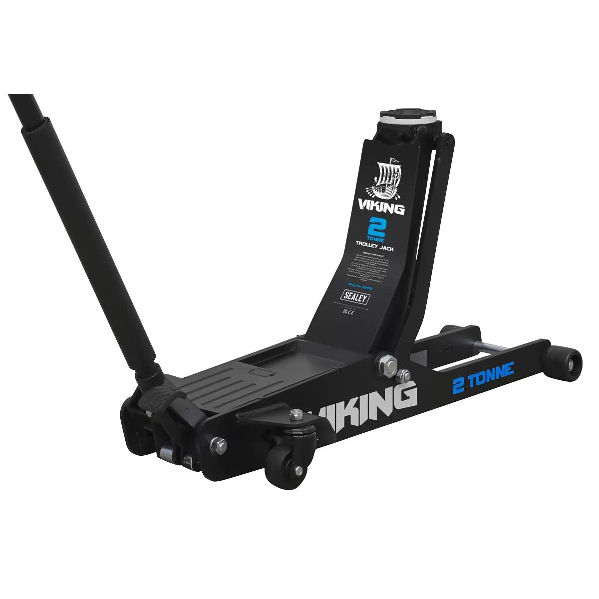 Sealey 2100TB Viking Low Entry Long Reach Trolley Jack with Rocket Lift 2 Tonne