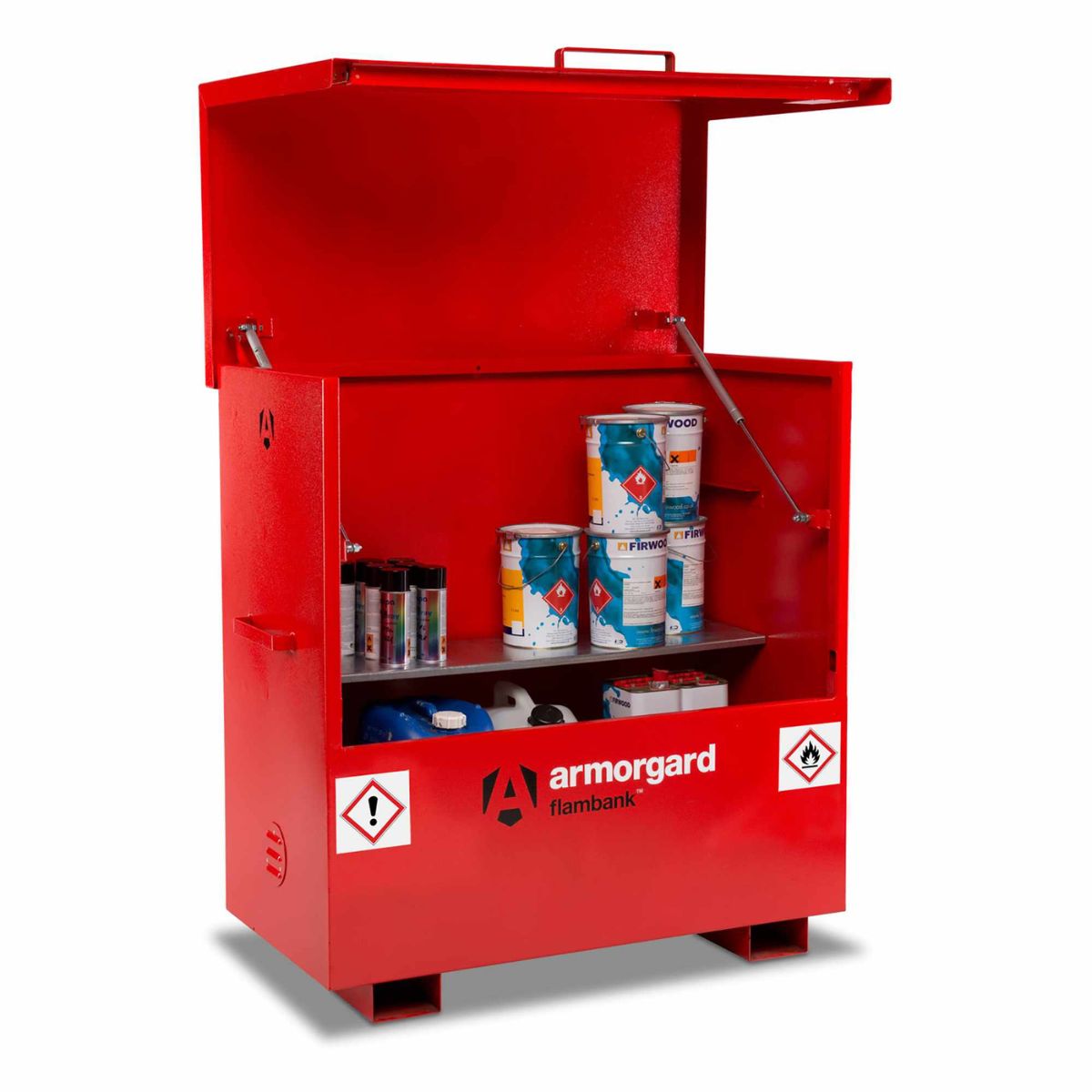 Armorgard FBC4 Flambank Site Chest 1280mm x 630mm x 1280mm Heavy Duty Storage Solution for Construction Tools