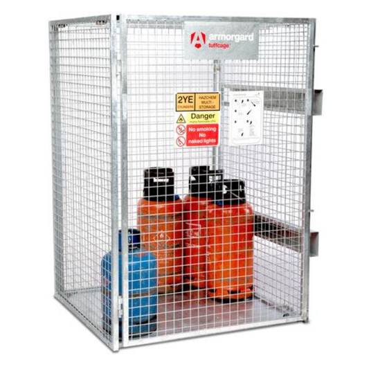 Armorgard TC1.2 Collapsible Gas Cage 1305mm x 1240mm x 1795mm Heavy-Duty Secure Storage for Gas Cylinders