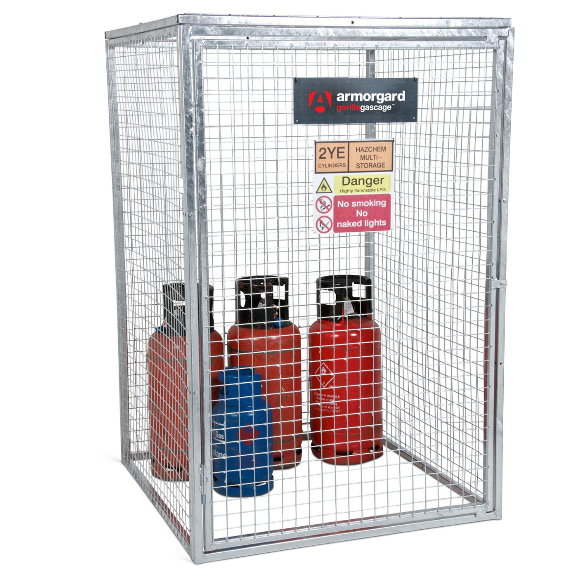 Armorgard GGC6 Gorilla Gas Cage 1212mm x 1266mm x 1831mm Heavy-Duty Secure Storage for Gas Cylinders