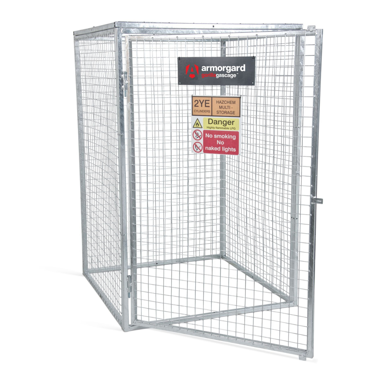 Armorgard GGC6 Gorilla Gas Cage 1212mm x 1266mm x 1831mm Heavy-Duty Secure Storage for Gas Cylinders