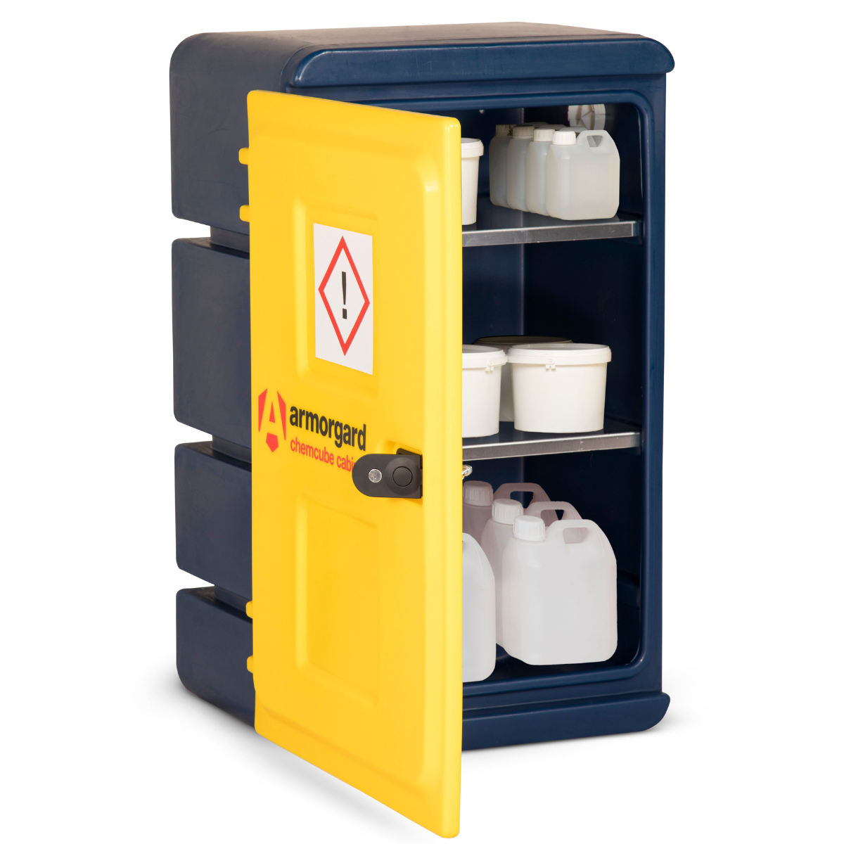 Armorgard CCC1 Chemcube Plastic Chemical Cabinet 580mm x 435mm x 920mm Safe Storage for Chemicals